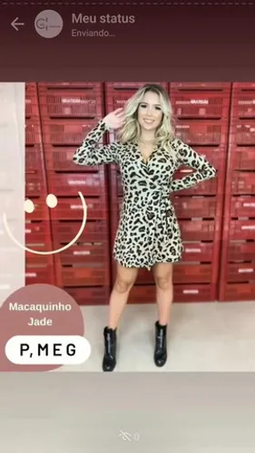 Macaquinho onça p, m e g. Tecido lãzinha lindo!
