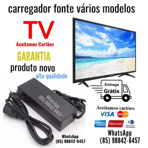 Tv Samsung LG Toshiba philco Sony carregador vários modelos entrega Grátis 