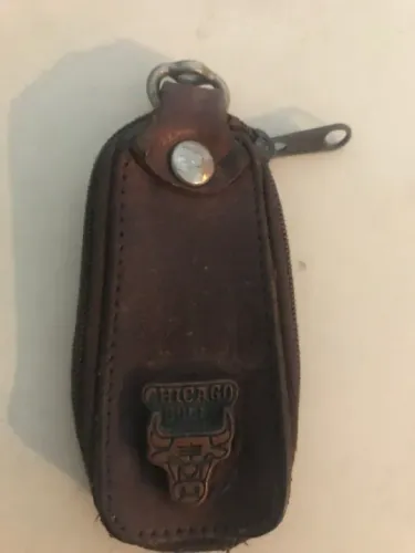 Chaveiro / Porta-Moedas em Couro Chicaco Bulls