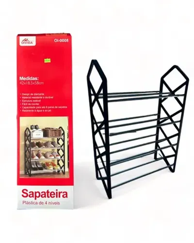 Sapateira Plástica de 4 Níveis 
