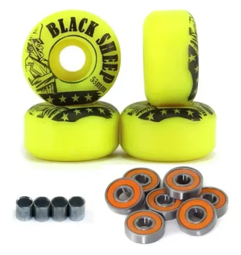 Kit rodinhas para skate com rolamentos e espaçadores entrega grátis 