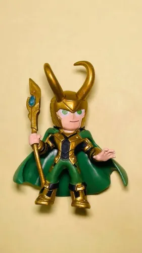 Gashapon Marvel Gurihiru Art Figure Boneco Loki Altura 7 Cm Gachapon miniatura Vingadores