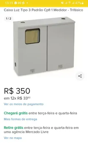 Vende se caixa