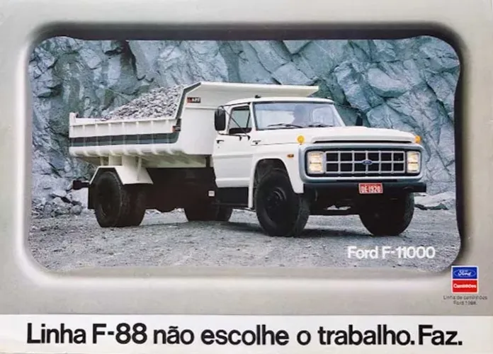 Catálogo, folder Ford F-11000 1988, caminhão antigo