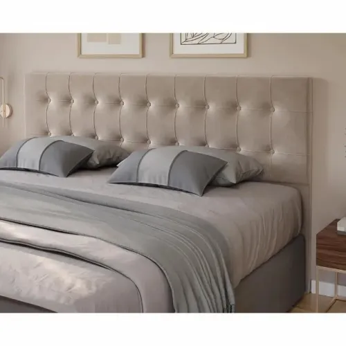 Cabeceira para Casal King Turquesa 202cm com Tecido Veludo - Estofados Linhares