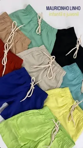 Short Linho Infantil e Juvenil 