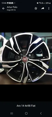 Rodas Fiat aro14 novas em até 10x de R$234,00 no cartão de crédito
