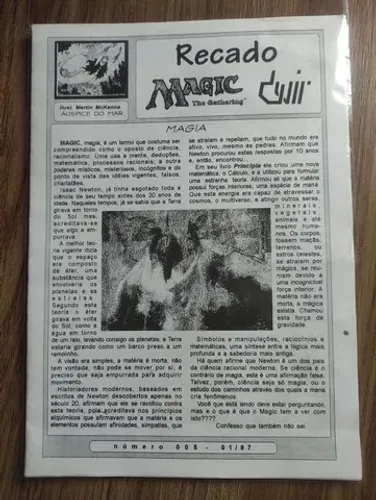 Folheto Magic the Gathering e Devir