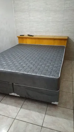 Colchão de espuma D45 + cama box base bipartida