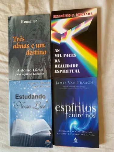 4 livros de vários autores espiritas - novos