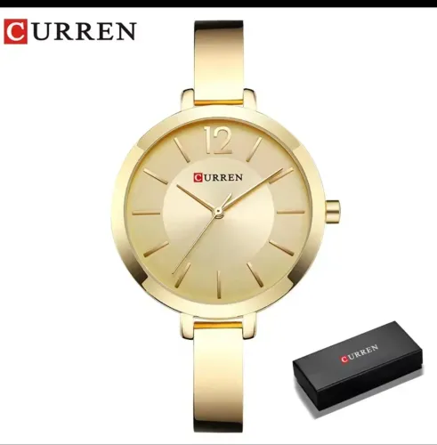 Relógio Feminino Curren Dourado - Novo