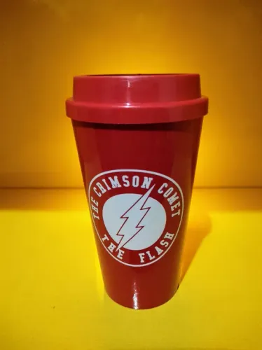 Copo para Café temática Flash e Arlequina