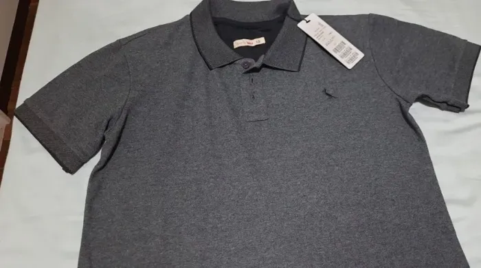 Camisa Polo infantil Reserva Mini cinza escuro