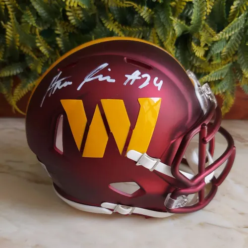 ANTONIO GIBSON Mini Capacete Autografado Washington Commanders com certificado Beckett