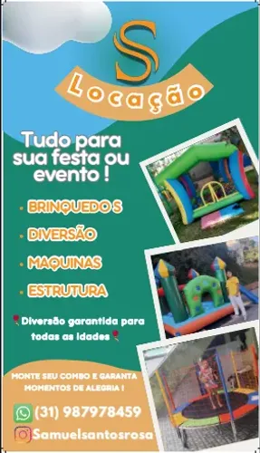 Locação de Brinquedos, mesas e toalhas