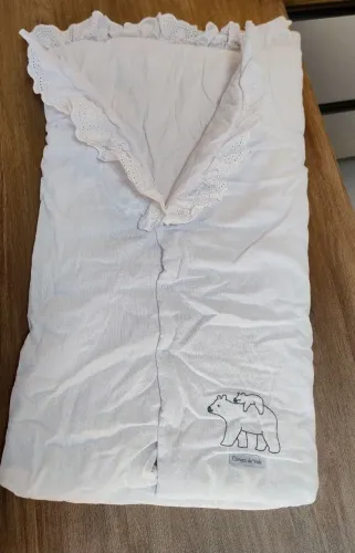 Saco para dormir bebê branco lindo