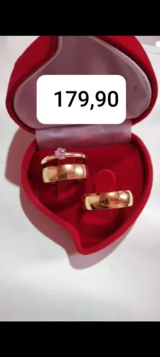 Anel e Alianças em Ouro 18k