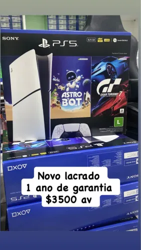 Ps5 novo lacrado 1 ano de garantia