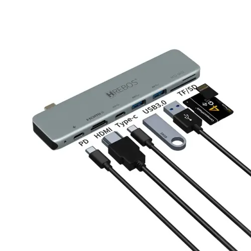 Adaptador Hub Multiportas 7 Em 1 Tipo C AD-219