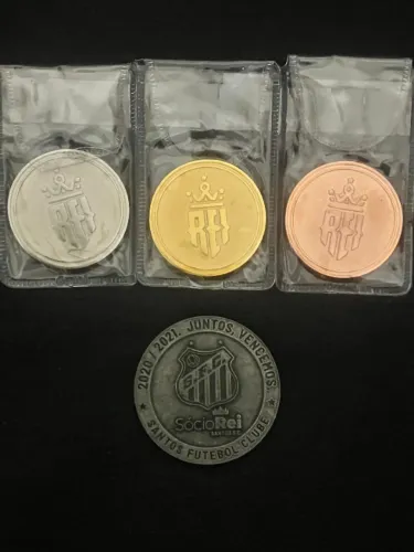 Trio de Medalhas REI Pelé 