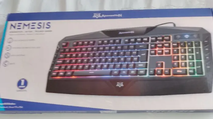 Teclado Gamer Semi Mecânico Para Pc Anti Ghosting Led Rgb Adamantium