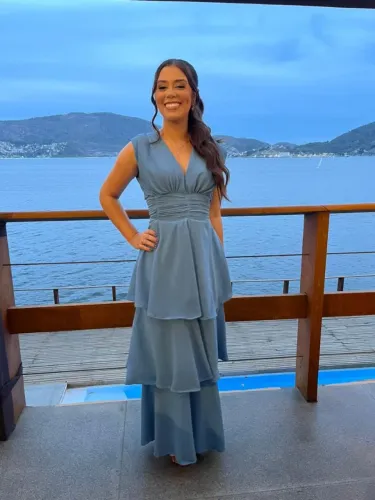 Vestido Azul Claro Elegante