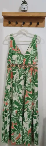 Vestido Farm Longo Voo das Cores