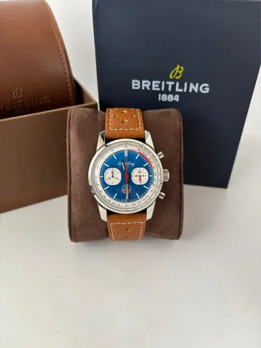 Relógio Breitling 1884 Cronógrafo - Prem AAA+ Pulseira Couro + Caixa