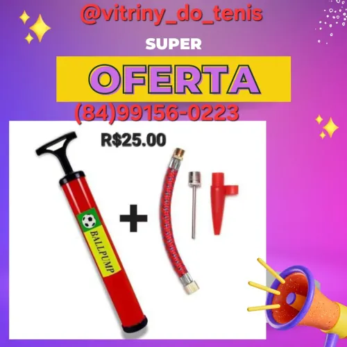 Bomba de Ar para Bola + Acessórios - R$25,00