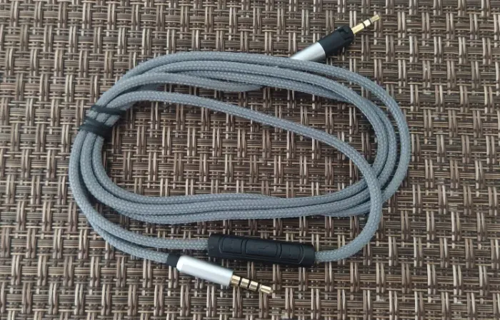 Cabo com microfone para Fone Audio Technica Ath-M40x e M50x