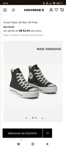 Chuck Taylor ALL Star Lift Preto