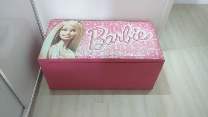 Baú Infantil Barbie Rosa