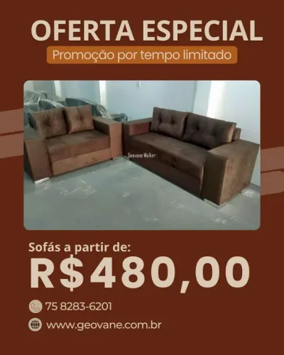Sofá 3 lugares - OFERTA ESPECIAL!