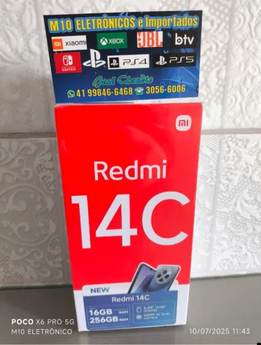 xiaomi redmi 14C 256gb 8gb ram novo lacrado SO VENDA