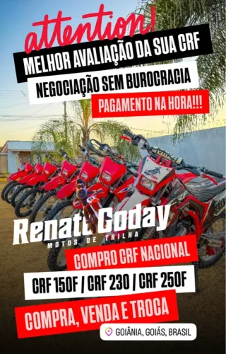 CRF 250F / 20024 / ZERA / USADAS / TEMOS OPÇÕES