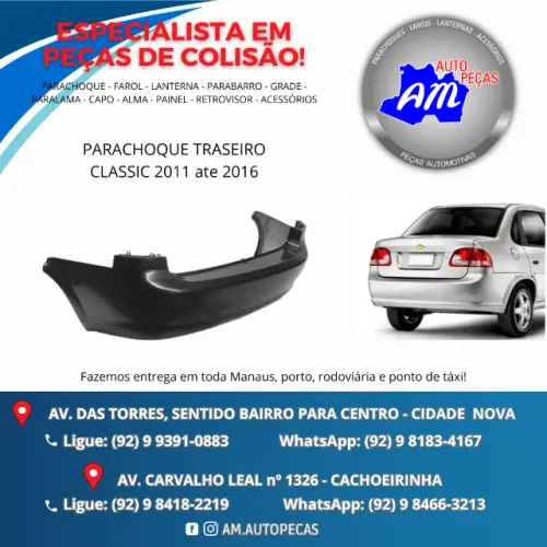 parachoque traseiro classic 