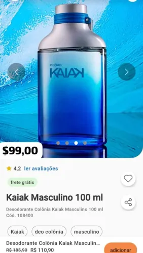 Kaika tradicional ou pulso Natura masculino
