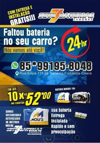 BATERIA 24HS PARA CARRO E MOTO