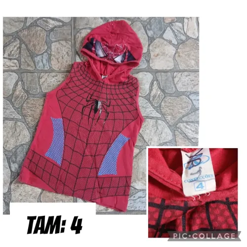 Camiseta regata homem aranha - TAM 4