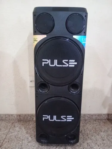 Caixa de som Pulse Torre Double SP508 12`` LED Bluetooth 2300W