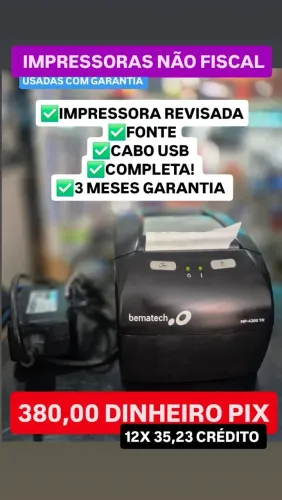 Impressoras não fiscais com garantia loja física