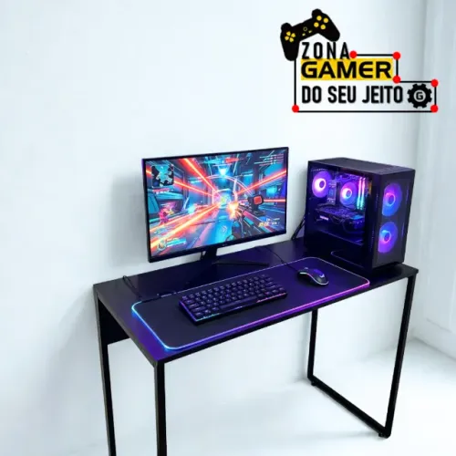 Mesa de Escritório Industrial 1m NOVA Escrivaninha Multiuso para Notebook Computador Birô
