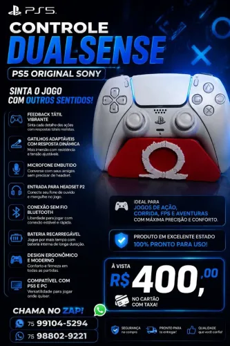 Controle PS5 Edição White