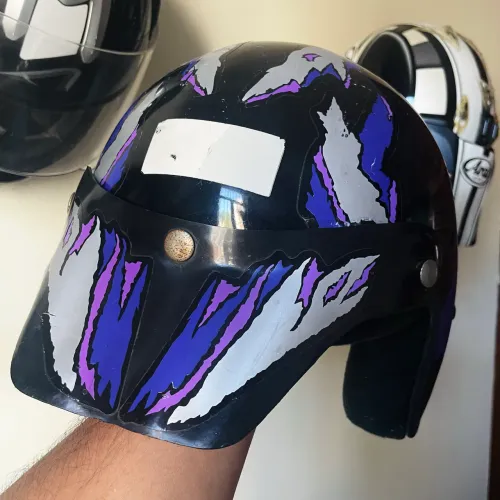 Capacete Cross Anos 90 antigo vintage retro classico Dt