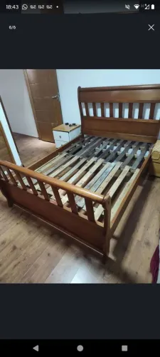 Cama casal madeira maciça