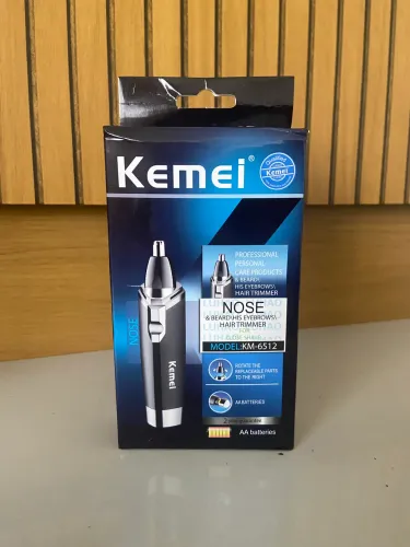 Aparador de pelos Kemei ideal para nariz e orelhas. Compacto, seguro e fácil de usar.