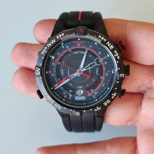 Relógio Masculino Timex Intelligent Quartz Tide Temp Compass 45 mm
