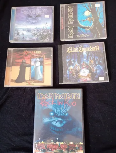 Iron Maiden, Blind Guardian , Symphony X - cds e dvd