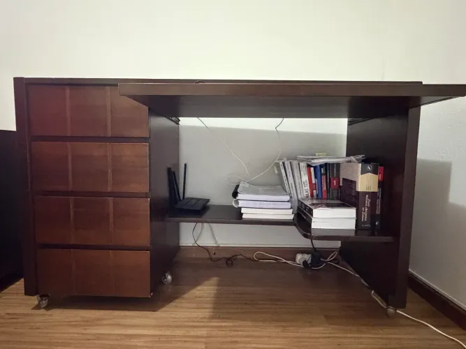 Mesa escrivaninha para escritório madeira maciça