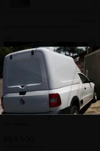 Capota de fibra para saveiro 